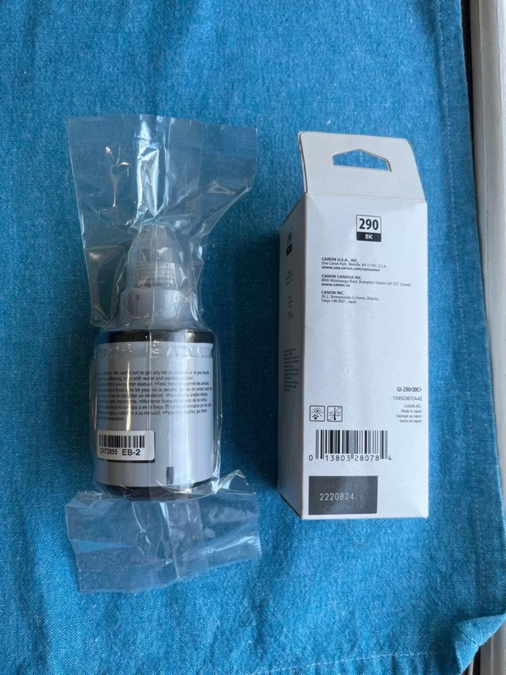 2 Canon Black Ink 135ml Unopened Bottles